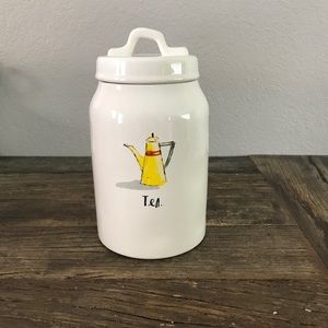 Rae Dunn Teapot Sketch Tea Canister